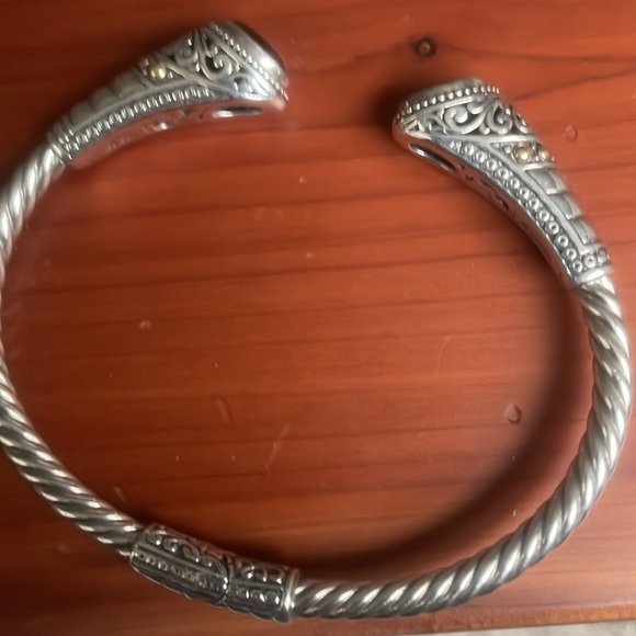 925 SS + 18k balinesian made cuff bracelet - Picture 7 of 8